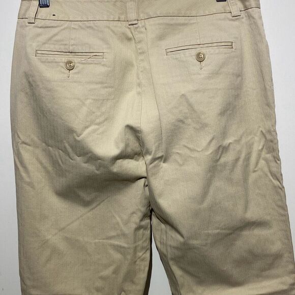 Ann Taylor Women's Tan Flat Front Textured Ankle Khaki Pants Size 10 - Picture 5 of 9